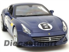 FERRARI CALIFORNIA T SUNOCO # 6 70TH ANNIVERSARY 1:18 BY BBURAGO BLUE CAR 76104