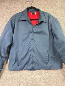 Vtg Big Mac Jacket Mens Extra Large Tall Blue Quilt Lined Chore Work Mechanic - Picture 1 of 16