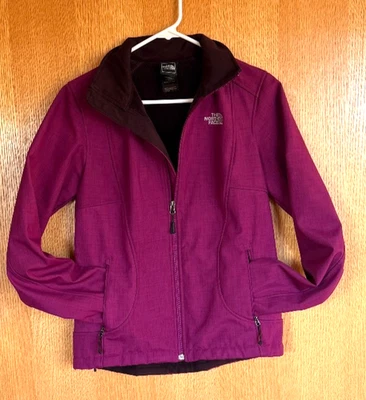 Chaqueta forrada de lana The North Face TNF Soft Shell para mujer pequeña logotipo cremallera completa Foto 1 de 4