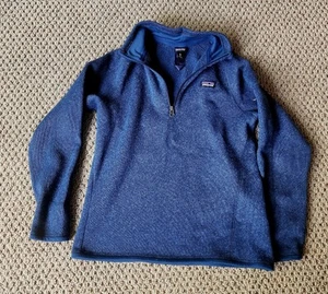 Patagonia Better Sweater 1/4 Zip Fleece Pullover Youth Size XL 14 Blue - Picture 1 of 7
