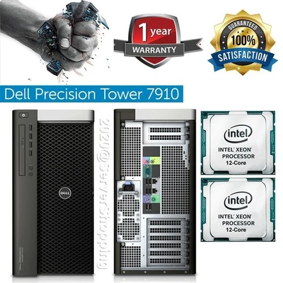 Dell Precision T7910 24-CORE 2x Xeon E5-2687Wv4 3.00GHz Quadro M4000 4x Caddies - Image 1 of 4