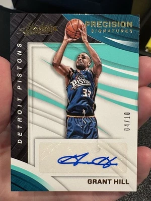 2017-18 PANINI ABSOLUTE GRANT HILL PS-GH PRECISION SIGNATURES AUTO /10 PISTONS - Image 1 of 4