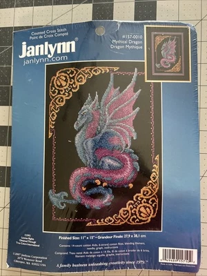 Janlynn “Mythical Dragon” Counted Cross Stitch Kit-11"X15" - Image 1 of 4