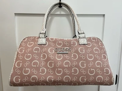 Guess Los Angeles Pink  And White Overnight Duffel Bag Or Carry On Bag - Image 1 of 4