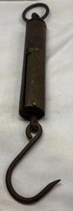 Muelle colgante de latón y acero de 25 lb escala vintage probado y funciona. - Imagen 1 de 13