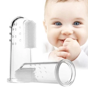 2 Pezzi Spazzolino da Dito Bambino Bambini Dentizione Massaggiatore Orale - Foto 1 di 7