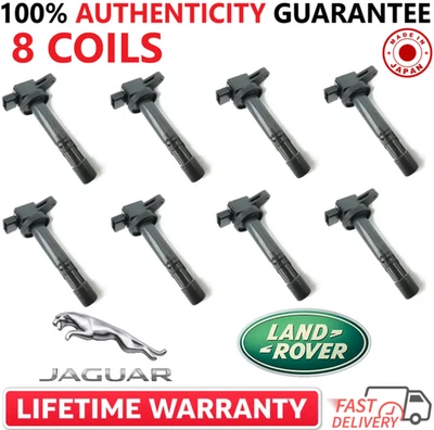 x8 OEM GENUINE DENSO 2W93-12A366-AB Ignition Coils For 2002-2010 Jaguar 4.2L V8 - Image 1 of 4