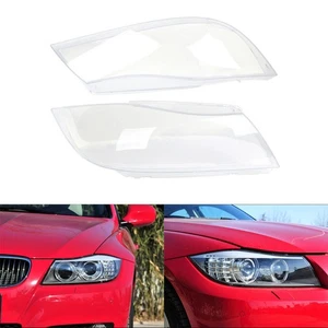 Xenon Headlight Headlamp Clear Lens Cover Pair For BMW 3 E90 E91 Sedan 2005-2012 - Picture 1 of 7