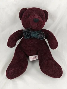Russ Scarlet Bear Plush 12 Inch Green Bow Stuffed Animal toy - Picture 1 of 8