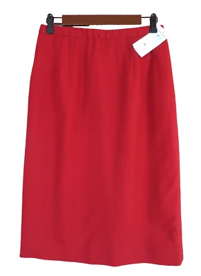 SK11332- NWT PENDLETON Women Wool Career Pencil Straight Skirt Pocket Red 8 $104 - Image 1 of 4