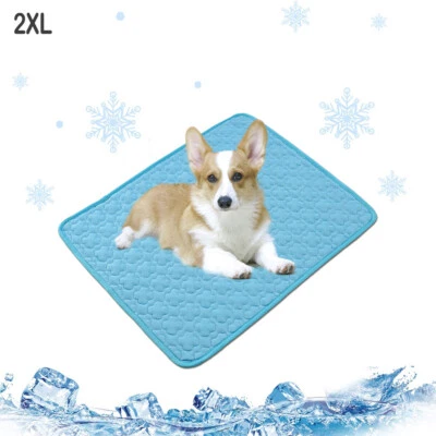 Almohadilla de cojín de enfriamiento para mascotas 59"x39.3" verano dormir autoenfriamiento gel perros gatos Foto 1 de 4