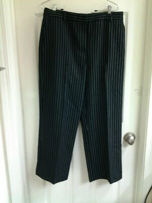 Pantalones Oscar De La Renta, Para Mujer Talla 8, Rayas, Blanco y Negro, Chic Exquisito  Foto 1 de 4