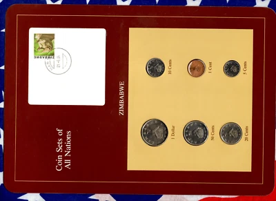 Coin Sets of All Nations Zimbabwe UNC All  1980 but 1,20 cents 1983 - Image 1 of 4