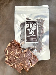 Paleo Keto Carnivore Beef Chips No Additives No Preservatives Just Beef & Salt - Picture 1 of 10