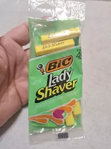 Bic Lady Shaver Package of 2 Yellow Razor Vintage Retro NEW NIP - Picture 1 of 2