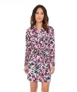 NYDJ Kelsie Printed Shirt Dress with Detachable Fit Solution Size 10 150534 - Picture 1 of 3