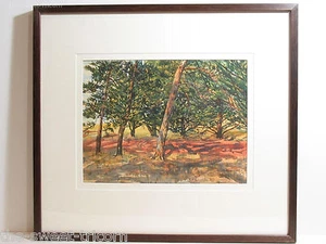 John Flexmore Watercolour, Red Track Among the Pines, Framed. Australian Artist - Picture 1 of 6