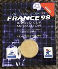 NORWAY,BN & SEALED,WORLD CUP FRANCE 98, 22ct GOLD PLATED MEDALLION.