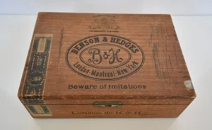 Antique Benson & Hedges Cigar Box Dovetail Corners To His Majesty The King 1922 - Picture 1 of 14
