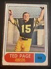 1968 O-Pee-Chee CFL Rookie #56 Ted Page - Low Grade OPC Vintage RC