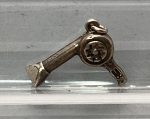 Sterling Silber Haartrockner Föhn 3D Charm - Bild 1 von 4