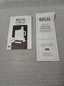 Regal La Machine 1 Food Processor Owners Manual & Service Centers K813 - Picture 1 of 5