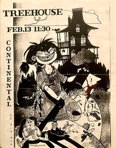 TREEHOUSE RARE VINTAGE 1998 FLYER 2/13/1998 CONTINENTAL NYC - Picture 1 of 2