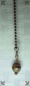 Handcrafted Agate Antique Bronze Brown Green Dark Rose Gold Ceiling Fan Pull - Picture 1 of 3