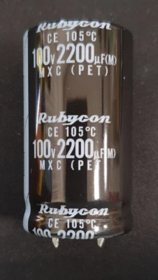 Rubycon 2200µF 100V 100MXC2200MEFCSN25X45 Elektrolytkondensatoren - 5 Stück - Bild 1 von 3
