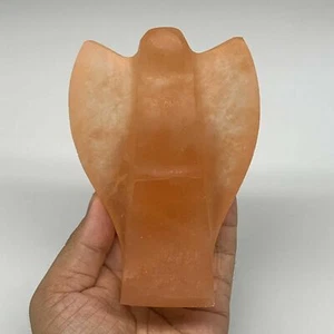 492g, 4.8"x3.4"x1.7" Orange Selenite (Satin Spar) Angel Crystal @Morocco,B9351 - Picture 1 of 10