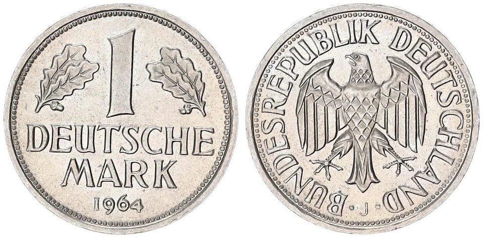 Germany 1 DM 1964 J Coin Uncirculated 118254 - Image 1 of 1