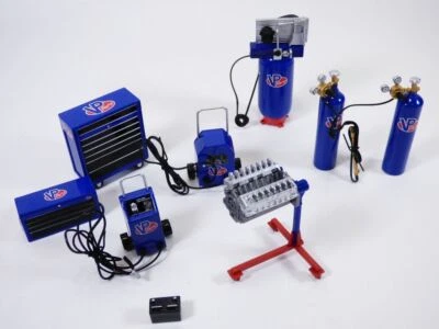 Set de 8 OUTILS DE GARAGE 1/18 VP Racing Shop Tool set diorama - Immagine 1 di 4