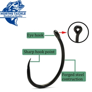 Barbless Curve Krank Shank Hooks Fishing Hooks Tackle Carp for Hair Rigs - Picture 1 of 5
