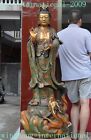 Huge Old China Temple Bronze Cloisonne Enamel Dragon Guanyin Goddess Statue????