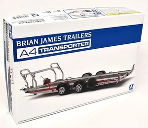 Aoshima 1/24 Brian James Trailer A4 Car Transporter Build Yourself Model Car Kit - Picture 1 of 3