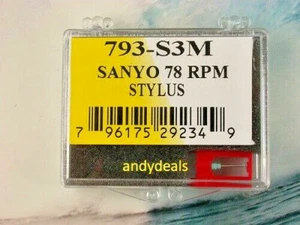 78 RPM NEEDLE STYLUS for CROSLEY NP-1 MOST NOSTALGIA RECORD PLAYERS 793-S3M - Picture 1 of 11