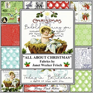 RILEY BLAKE "ALL ABOUT CHRISTMAS" JANET WECKER FRISCH FABRIC SELECTION - Picture 1 of 14