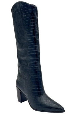 Schutz крокодиловая кожа колена сапоги на высоком каблуке Maryana блок крок черный - Изображение 1 из 3
