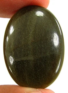 26,20 ct natürlicher goldener Obsidian loser Edelstein Cabochon Draht Wickelstein - 28907 - Bild 1 von 2