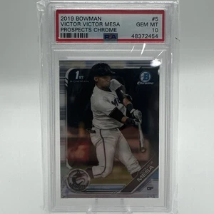 2019 Bowman Chrome Victor Victor Mesa #BCP-5 PSA 10 GEM [PC] Marlins Prospect - Picture 1 of 2