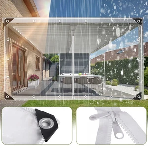 PVC-Plane Transparente Abdeckplane mit Reißverschluss – wasserdicht, winddicht - Bild 1 von 16