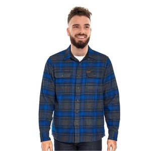 Orvis Big Bear Heavyweight Double Brushed Flannel Button Down Shirt Blue XXL - Bild 1 von 8