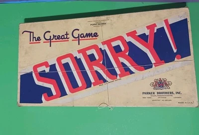 1939 Parker Brothers Sorry Vintage Rare Game Authentic Unique - Image 1 of 4