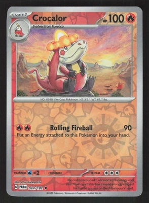 Crocalor 024/182 Reverse Holo Pokemon SV04: Paradox Rift - Image 1 of 2