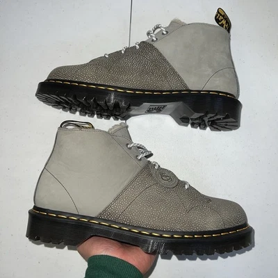 Новый Dr. Martens церкви обезьяны ботинки мужской размер 11 с подкладкой нубук кожи серый - Изображение 1 из 4