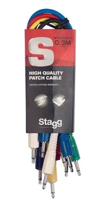Stagg SPC030MJ E 30 cm Mono Minijack Patchkabel Set, Sixpack (NEU) - Bild 1 von 1