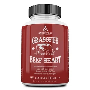 Grass Fed Beef Heart Supplement, 3300mg, CoQ10 Supplement Supports Heart and ... - Picture 1 of 6