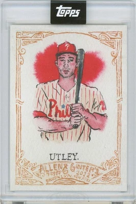 2025 Topps Shoebox Treasures #91 Chase Utley, Phillies SSP Canvas Stock SP - Image 1 of 2