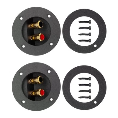 Round Spring Cup Terminal Connector for Speaker Box Subwoofer Enclosure 2-Way - Image 1 of 4