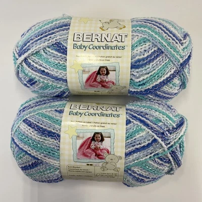 Bernat Baby Coordinates Pompadour Yarn ~ BUDDY BLUE ~ 2 Skein Lot, 4.25 oz each - Image 1 of 4